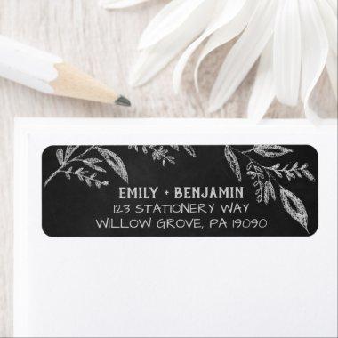 Curved Branches | Chalkboard Wedding Label