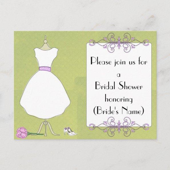 Custom Bridal Shower Invitation-Chic Dress Form Invitation PostInvitations