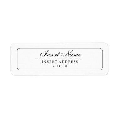 Custom Elegant Plain Wedding Label