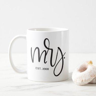 Custom Script, "Mrs." ESTABLISHED Coffee Mug