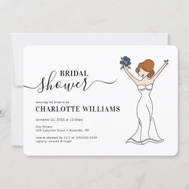 Customizable Avatar Bridal Shower | Hair Up Invitations