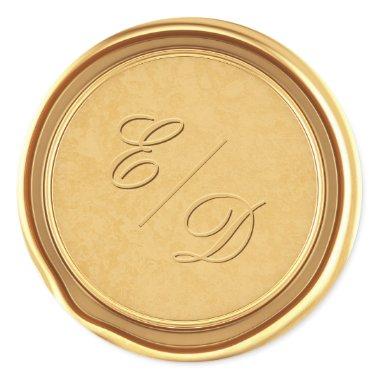 Customized Monogram Faux Gold Wax Envelope Seal