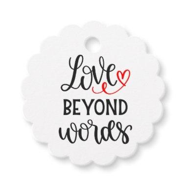 Cute Love Quote Black White Wedding Bridal Shower Favor Tags