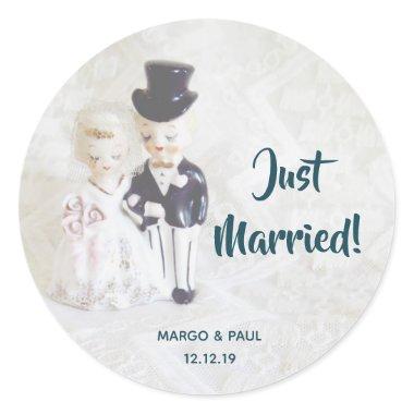 Dapper Dolls Just Married Sticker
