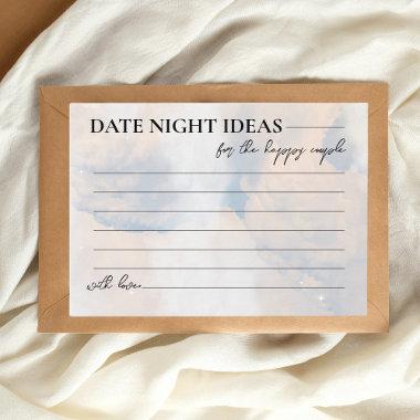 Date Night Ideas Bridal Shower Game On cloud 9 Enclosure Invitations