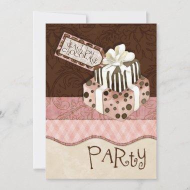 Death By Chocolate Birthday Party Invitations
