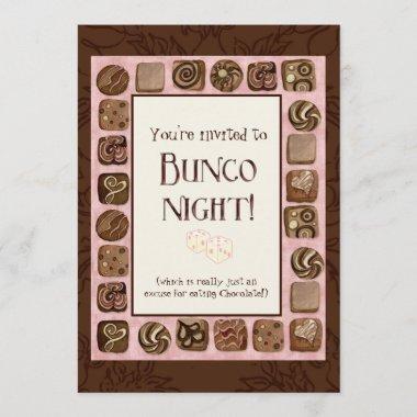 Death by Chocolate Bunco Party Invitations