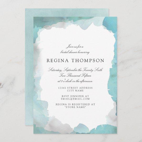 Debonair Turquoise Bridal Shower Invitations