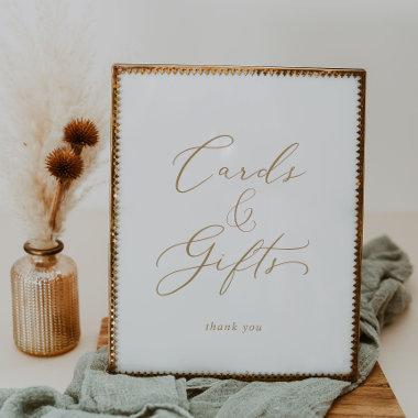 Delicate Gold Calligraphy Invitations and Gifts Sign