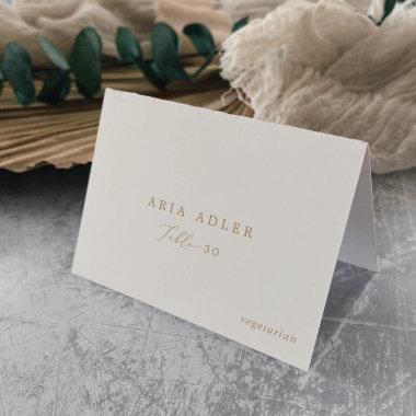 Delicate Gold Calligraphy | Cream Menu Option Table Number