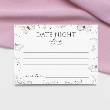 Delicate Romantic White Butterfly Date Night Ideas Enclosure Invitations