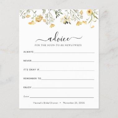 Delicate Yellow Wildflower Advice for Newlyweds