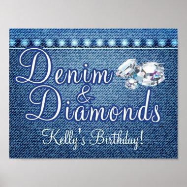 Denim and Diamonds Party Poster