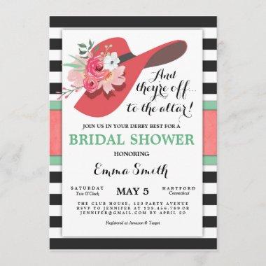 Derby Bridal Shower Invitations Wear a Hat Horse