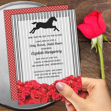 Derby Bridal Shower Red Roses Racehorse Invitations