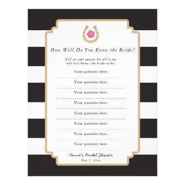 Derby How Well Do you Know Bride Quiz Game Flyer