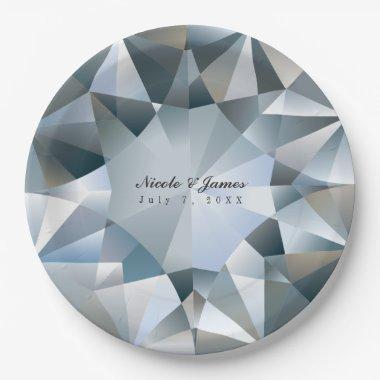 Diamond Bling Jewelry Elegant Jewel Party Paper Plates