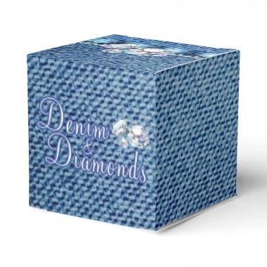 Diamonds and Denim Party Favor Boxes