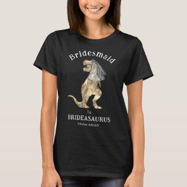 Dinosaur Wedding Funny T Rex Bride T-Shirt