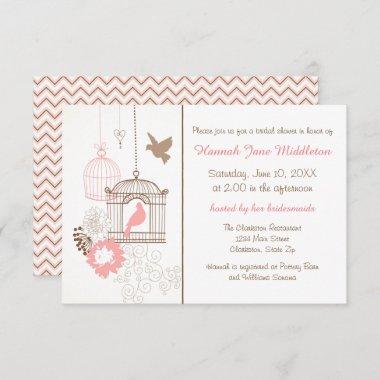 Doves & Cages - 3x5 Bridal Shower Invitations