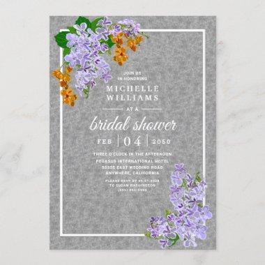 Duranta Erecta P-Platinum Wedding Bridal Shower Invitations