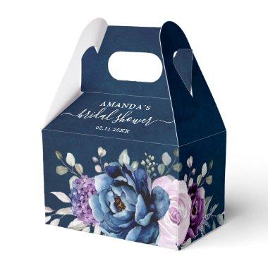 Dusty Blue Purple Lilac Blooms Bridal Shower Favor Favor Boxes