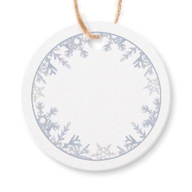 Dusty Blue Snowflake Shower Mimosa Bar Juice Tags