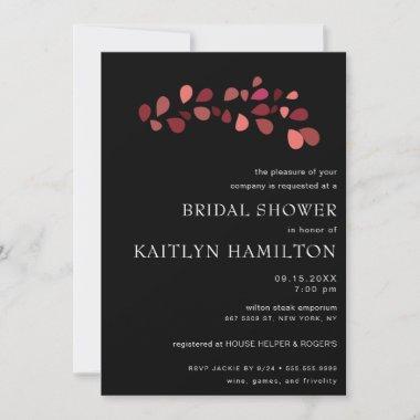 Edgy Black Amazing Fab Thrilling Bridal Shower Invitations