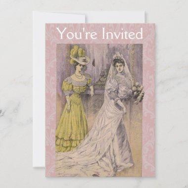 Edwardian Vintage Bride Invitations