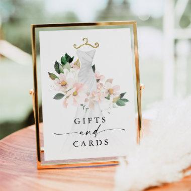 Elegant Blush Floral Bridal Shower Gifts and Invitations Poster