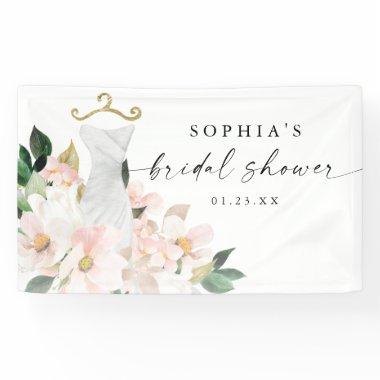 Elegant Blush Floral Bridal Shower Welcome Banner