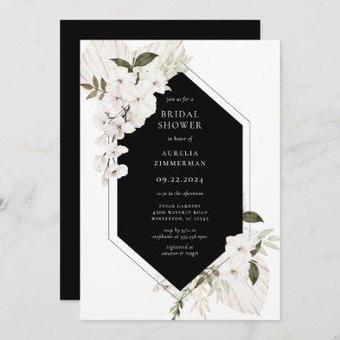 Elegant Bohemian Floral Bridal Shower Invitations