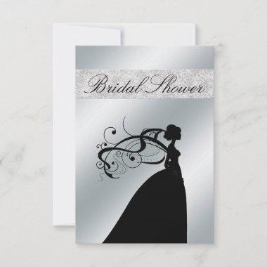 Elegant Bridal Shower Invitations with Bride Custom