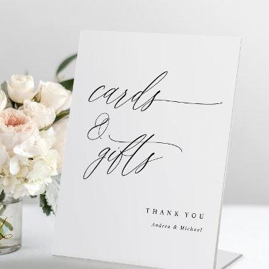 Elegant Calligraphy Wedding Invitations & Gifts Pedestal Sign