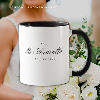 Elegant Chic Bridal Shower Engagement Anniversary Mug