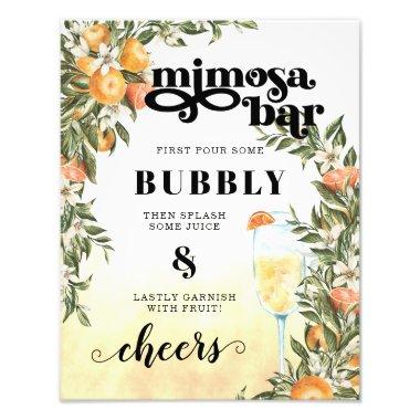 Elegant Citrus | Mimosa Drink Sign
