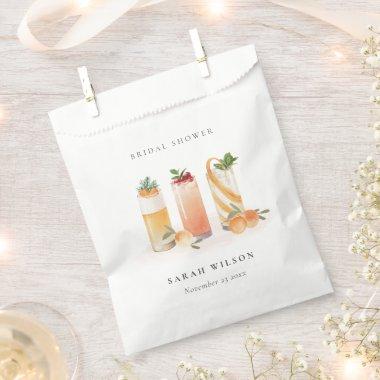Elegant Cute Fruit Cocktail Orange Bridal Shower Favor Bag