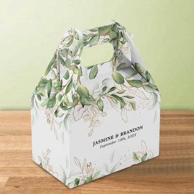 Elegant Eucalyptus Greenery Wedding Favor Box