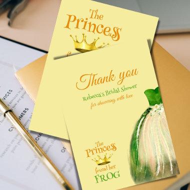 Elegant Fairytale Princess Frog Bridal Shower Thank You Invitations