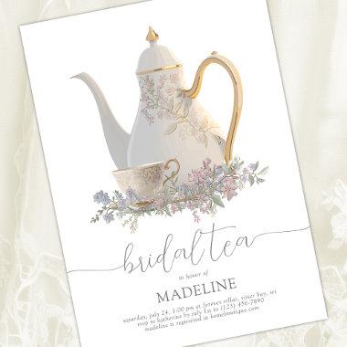 Elegant Floral Bridal Tea Bridal Shower Invitations