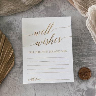 Elegant Gold Calligraphy Well Wishes Invitations