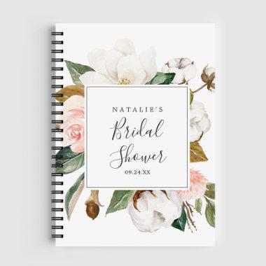 Elegant Magnolia Bridal Shower Gift List Notebook