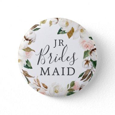 Elegant Magnolia Jr. Bridesmaid Bridal Shower Button