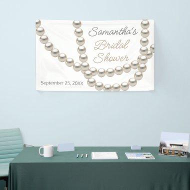 Elegant Pearl Necklace Bridal Shower Banner