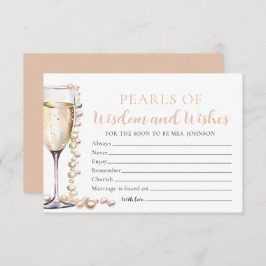 Elegant Pearls and Prosecco Pearls of Wisdom Invitations