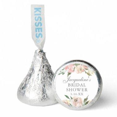 Elegant Pink Floral Personalized Bridal Shower Hershey®'s Kisses®