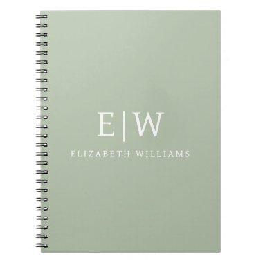 Elegant Professional Simple Monogram Minimalist Notebook