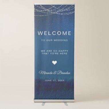 Elegant Rustic Wedding Welcome Retractable Banner