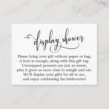 Elegant Script Display Bridal Shower Gift Invitations