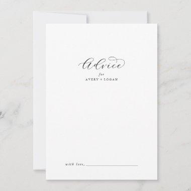 Elegant Script Wedding Advice Card